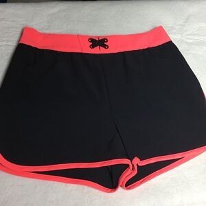 NWT Cat & Jack black orange Large shorts elastic